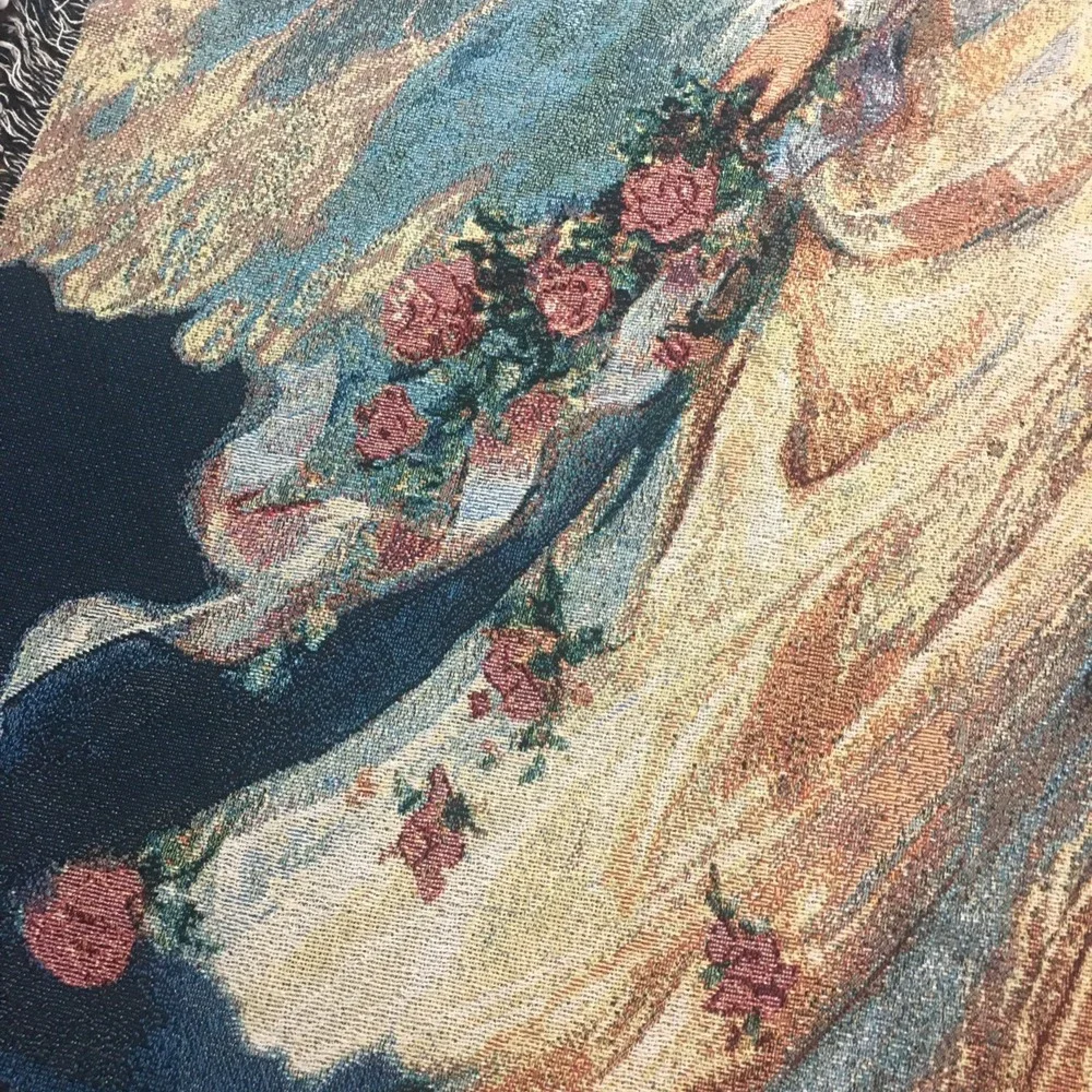Vintage Large Throw Blanket Messenger Of Love By Mary St Clair NWT 51